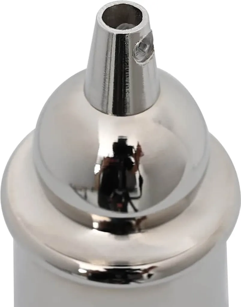 Set 2 Attacchi Lampada E27 vidaXL Nichel Satinato | Alluminio e Sicurezza - 4