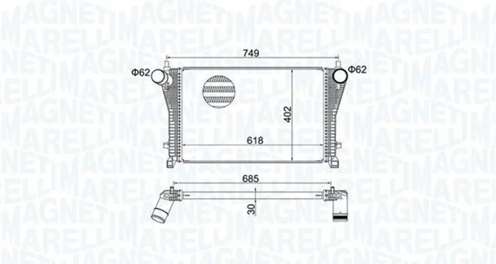 Intercooler Refroidisseur d'Air VW Golf VII - Idéal pour Longs Trajets