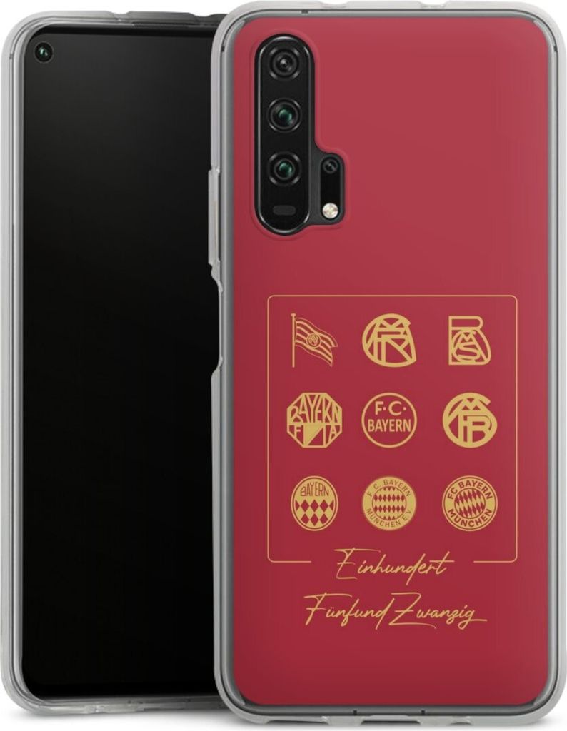 DeinDesign Handyhülle für Huawei Honor 20 Pro Silikon Hülle Case Smartphone Schutzhülle FC Bayern München Fanartikel FCB 125 Jahre
