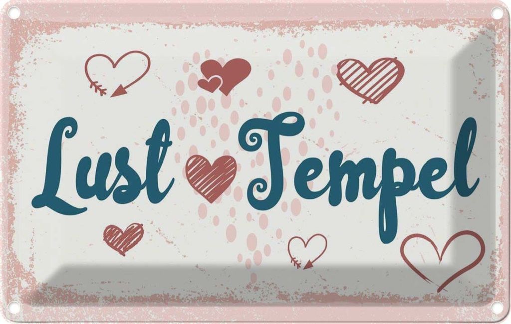 vianmo Blechschild 20x30 cm Lust Tempel rosa glücklich Spruch Zitat