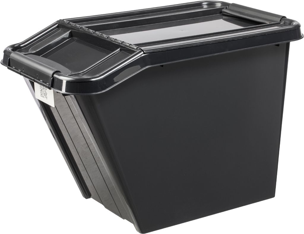 plast team Aufbewahrungsbox PROBOX SLANTED 58 Liter schwarz Produktbild 