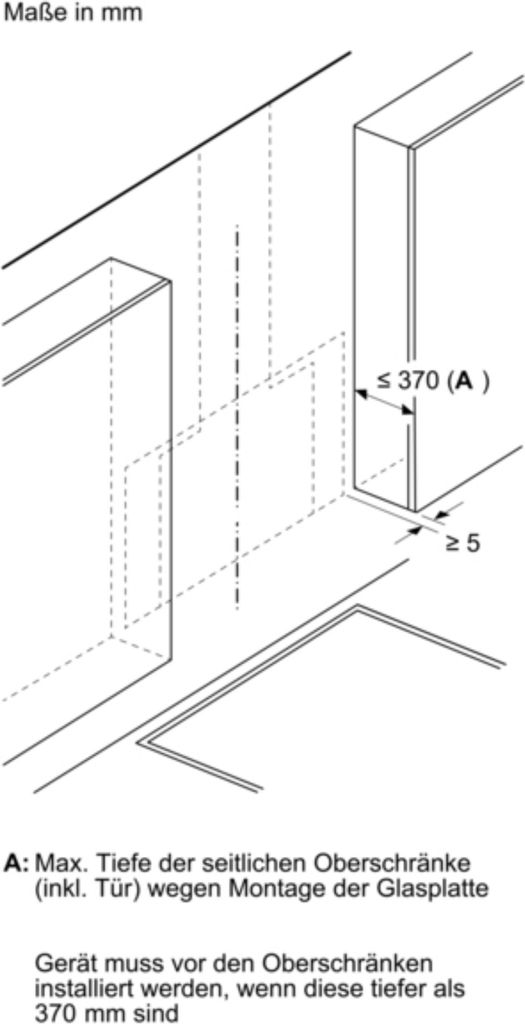 Siemens Wandesse 80 cm Klarglas schwarz bedruckt LC81KAN60 Produktbild 9