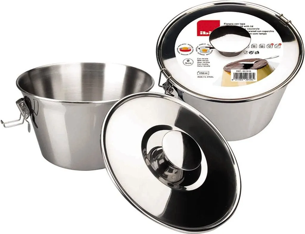 Moule à pudding inox 20 cm Ibili argent - Démoulage facile et sans rouille