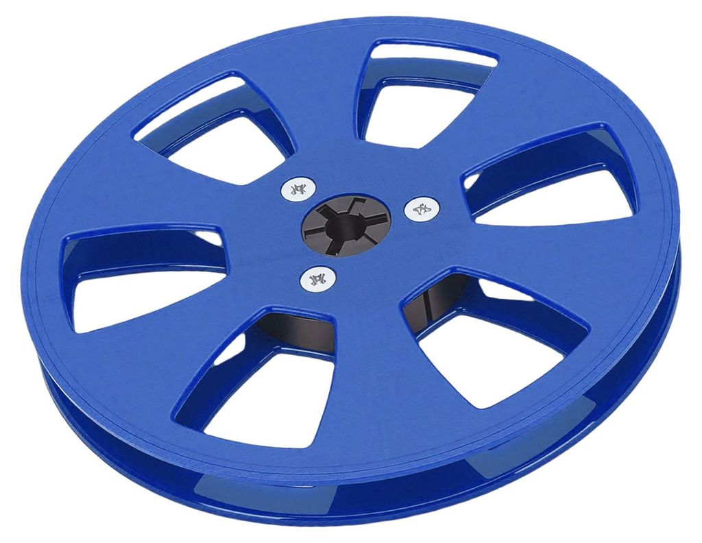 1/4-Zoll-Ersatzspule (5 Zoll) für TEAC-Spulenbandgeräte – ABS-Aufwickelspule mit 6 Löchern, blau