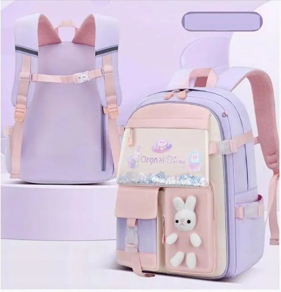 RABBIT simpatico zaino scuola tasche universali, catarifrangenti PL163FIO - 6
