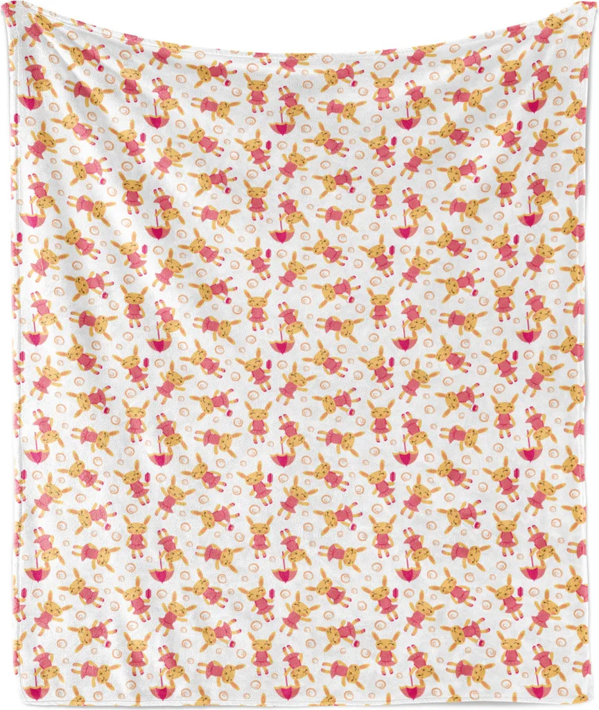 Coperta Morbida ABAKUHAUS Coniglietti 175x230 | Arredo Casa Senape