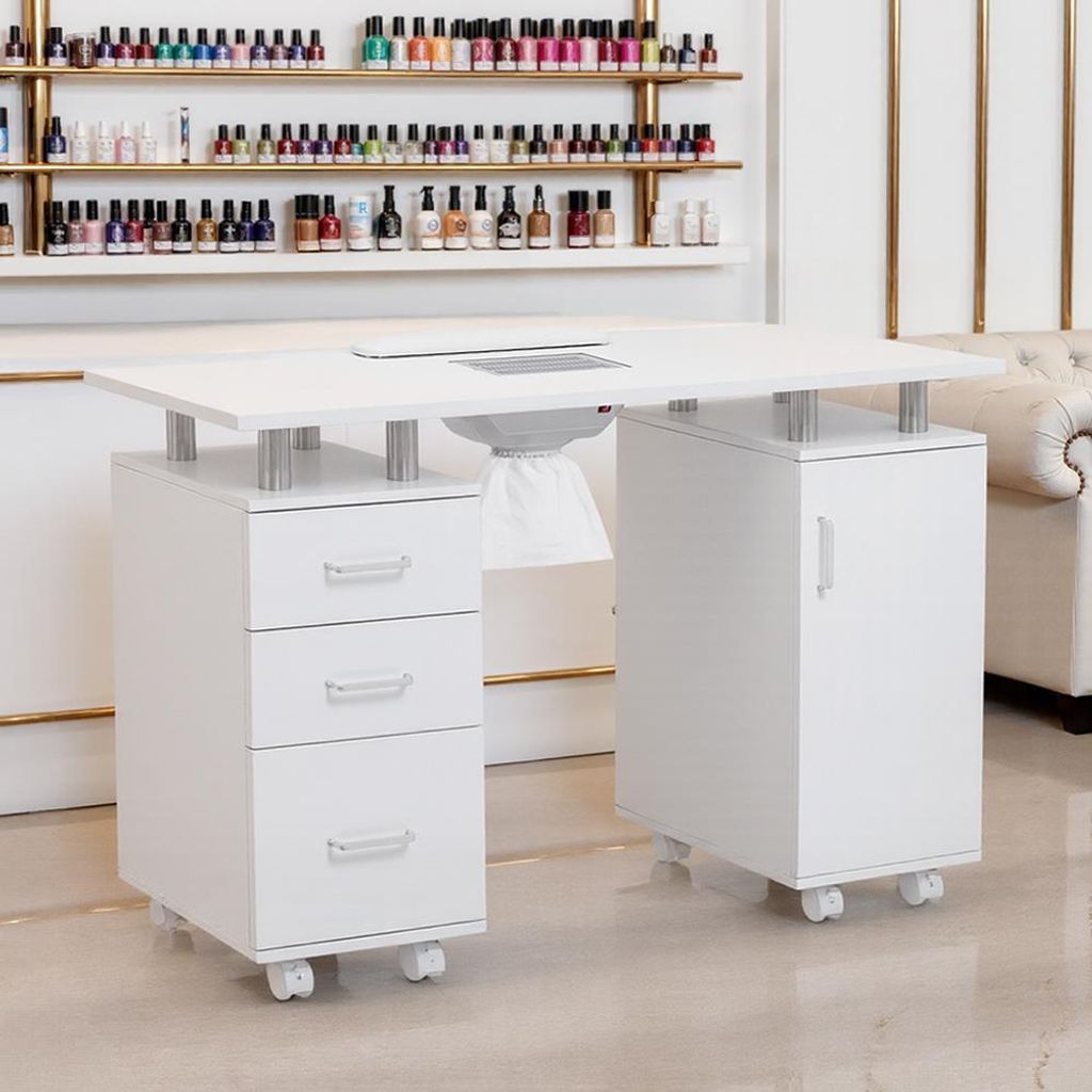 Nageltisch Manikürtisch mit Absaugung und 3 x Schubladen Produktbild 