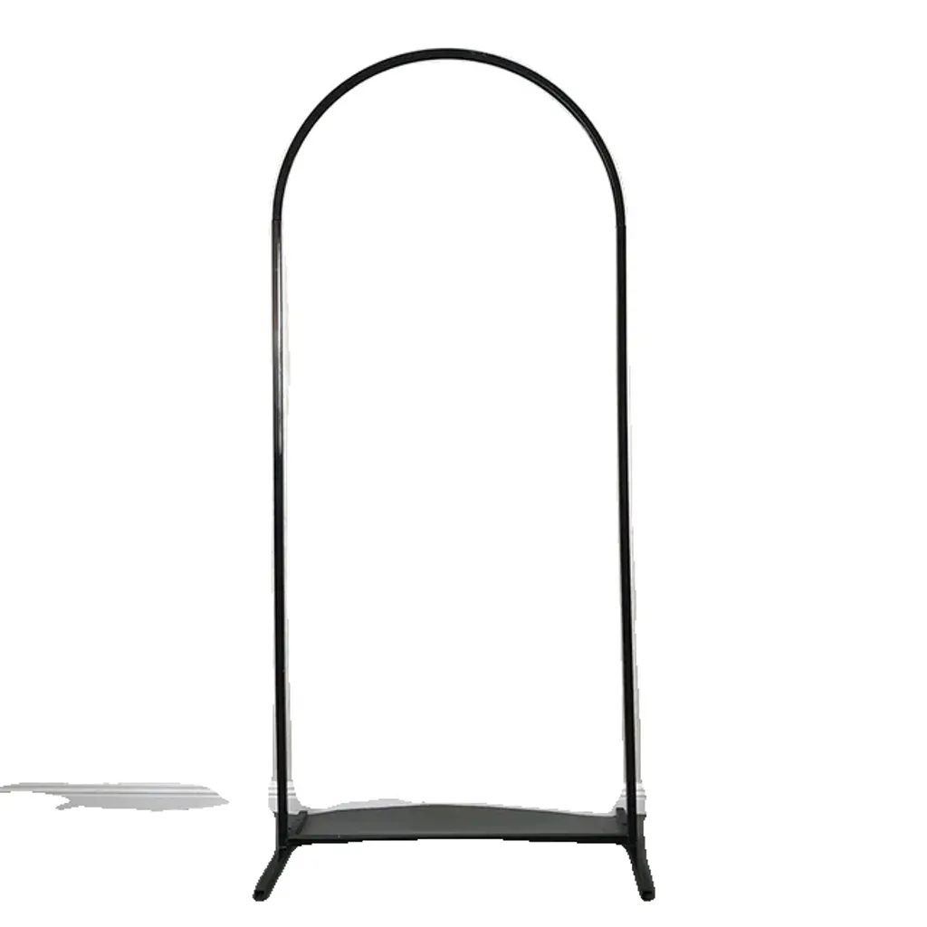 Arche Mariage Stable en Fer Noir 2m - Support Robuste Fond de Fête
