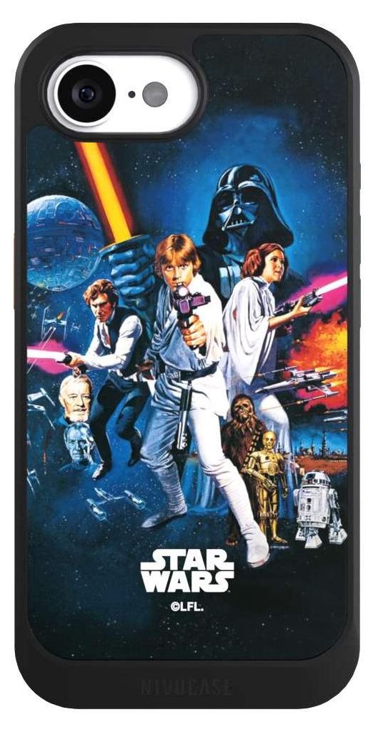 NIVOCASE Hülle für Apple iPhone 16e Handyhülle NIVOcore Case Schwarz Episode IV Fanartikel Star Wars