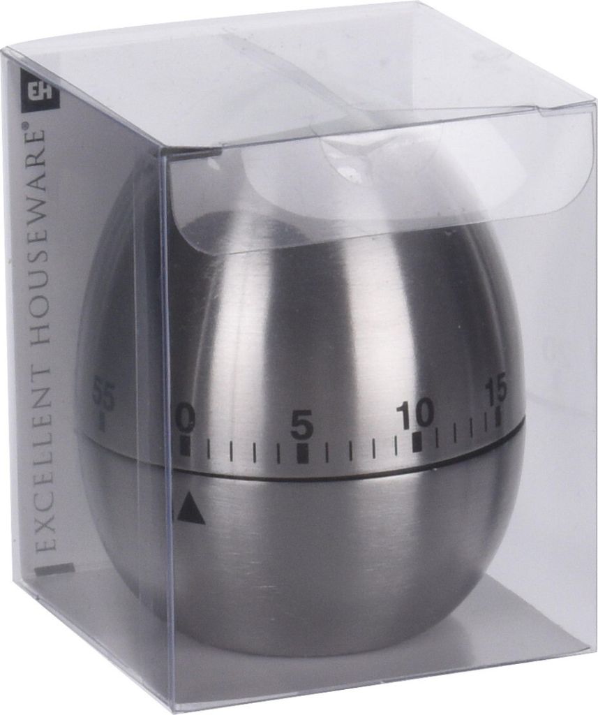 Mechanische Zeitschaltuhr Eieruhr silber 6 cm Produktbild 