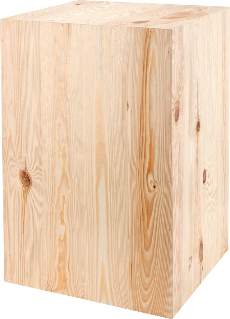 Pflanzenständer Holz 60x40x40 cm – DIY Blumenständer zum Lackieren in Wunschfarbe, Vintage Holzdeko, Blumenhocker, Holzblock-Optik Säule, Deko...