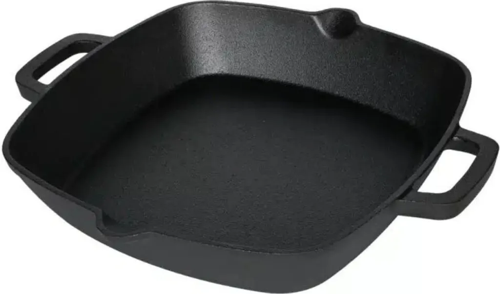 Mustang 26x26 Padella Ghisa Quadrata | Pre-Seasoned e Induzione