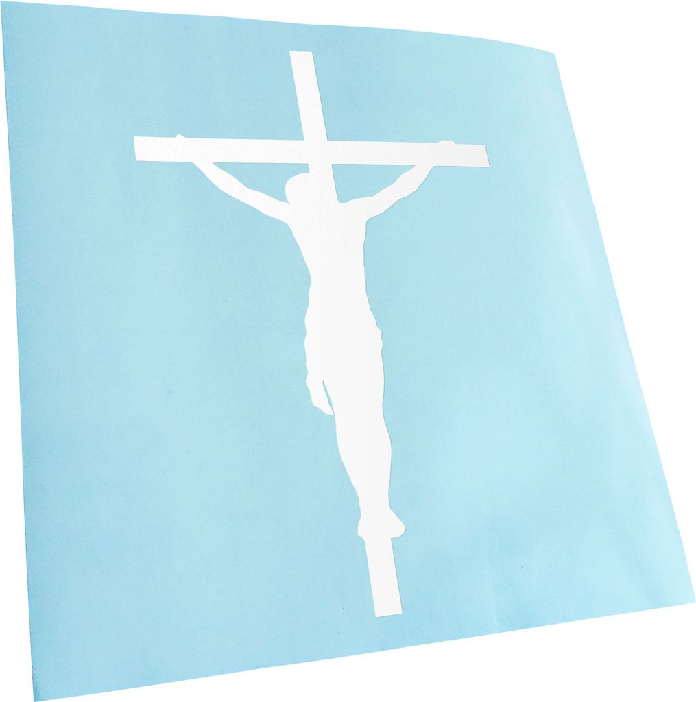 Kiwistar - Autoaufkleber - Jesus am Kreuz Heckscheibe - Aufkleber für Auto Kfz Fahrrad, LKW, Truck Mofa