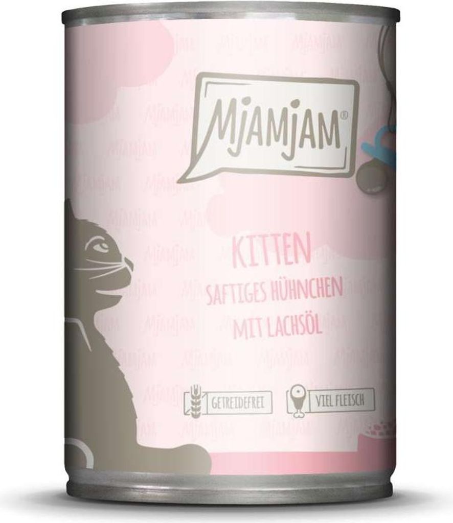 Mjamjam poulet juteux avec huile de saumon - Kitten 400gx6 Image du produit 