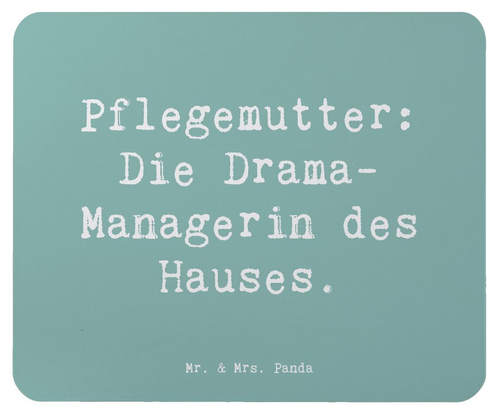 Mr. & Mrs. Panda Mouse Pad Spruch Pflegemutter Managerin - Meeresbrise - Geschenk, Drama, Mousepad, Zuhause, mauspad laptop, Familienleben, noteboo...