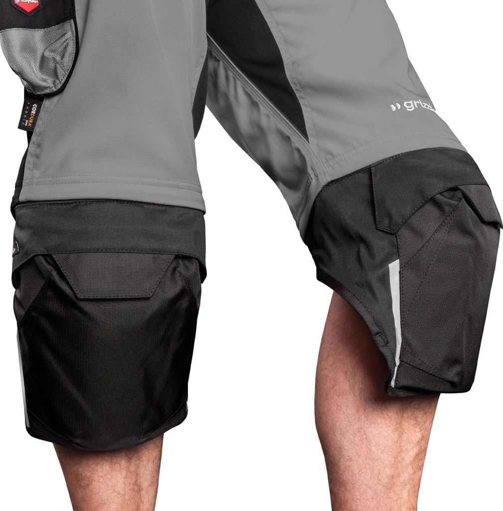Qualitex - 1 Paar Kniepolstertaschen IRON - Lyocell - NUR FÜR IRON ARBEITSSHORTS - in Farbe: schwarz - Herren: 42/44