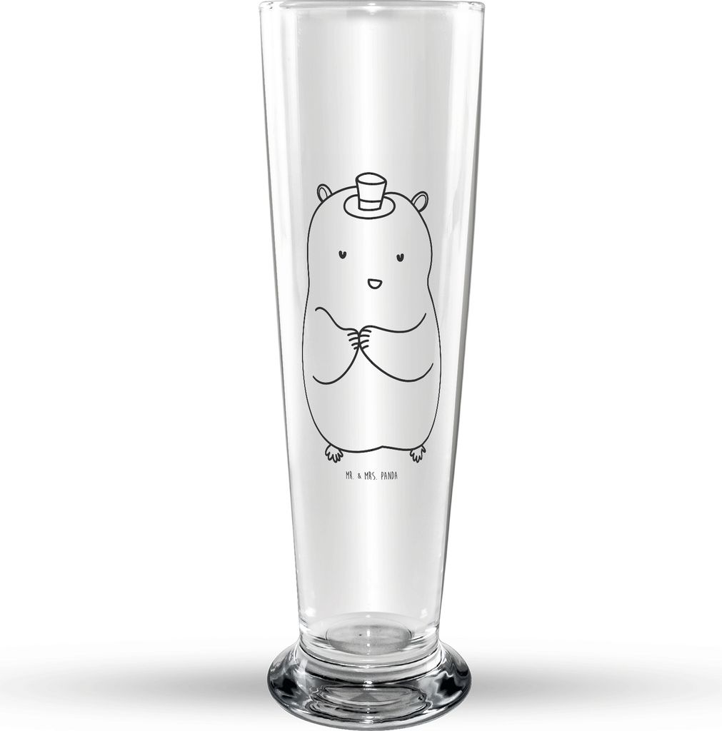 Mr. & Mrs. Panda Bierglas Hamster Hut - Transparent - Geschenk, Bierbecher, Bier Glas, Trinkglas, Magier, Lustige Sprüche, Zwerghamster, Glasbeche...