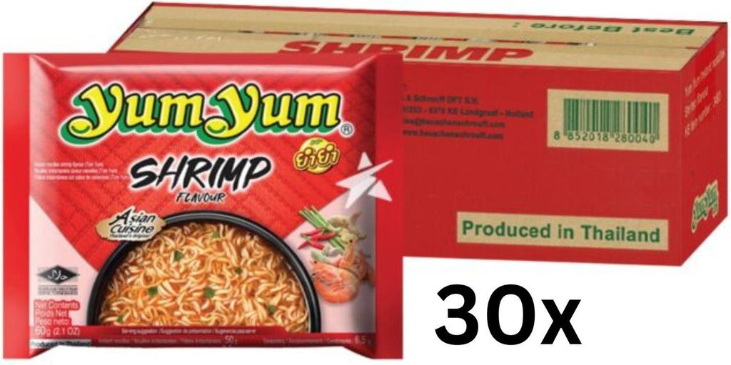 Yum Yum Shrimp Instant Noodles – 30 x 60 g | Thailändische Produktbild 