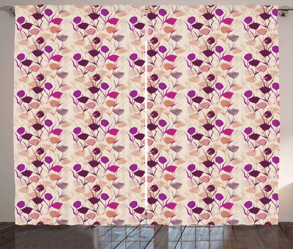 Tenda ABAKUHAUS 280x175: Lavabile e Resistente, Fiori da Soggiorno