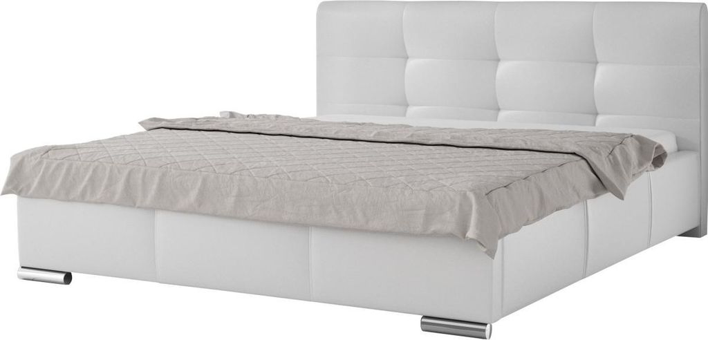 MIRJAN24 Polsterbett mit Bettkasten Lazio, Stilvoll Doppelbett, Lattenrost ist im Bettkasten integriert, Gasdruckfeder (Farbe: Soft 017, Größe: 1...