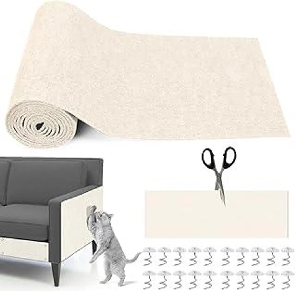 Protezione Antigraffio Divano Bianco Riso 300cm - Tiragraffi Adesivo