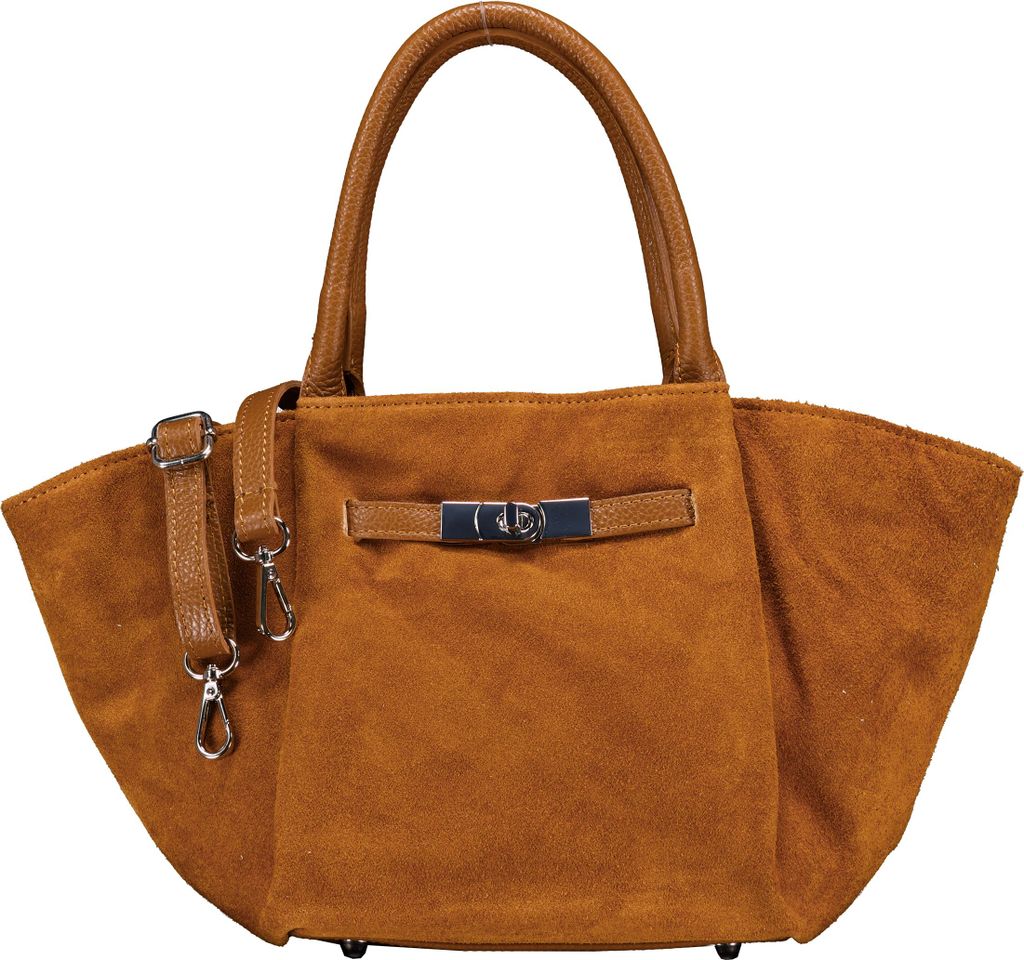 Hausfelder Manufaktur Handtasche Velours Braun onesize