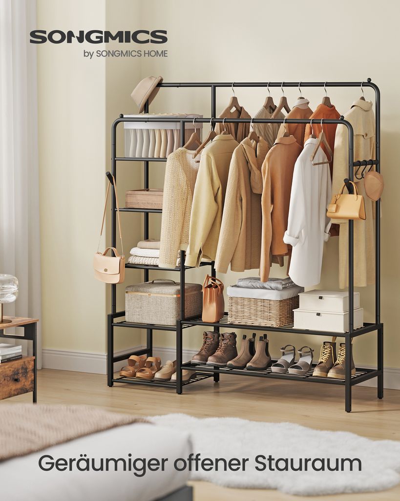 Kleiderständer, offener Kleiderschrank, Garderobenständer