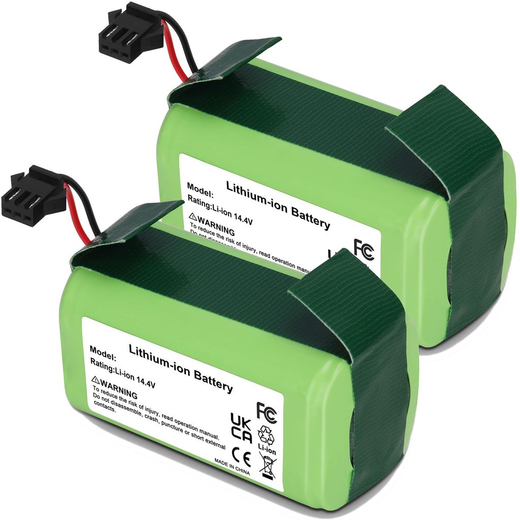 2x 14.4V 4000mAh Ersatzakku für Ecovacs Deebot N79 N79S DN622, für Tesvor X500 Akku