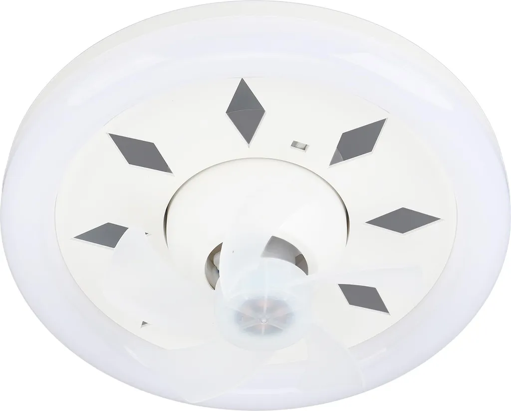 Ventilateur de plafond 5 pales 60W avec lumière LED dimmable et rotation