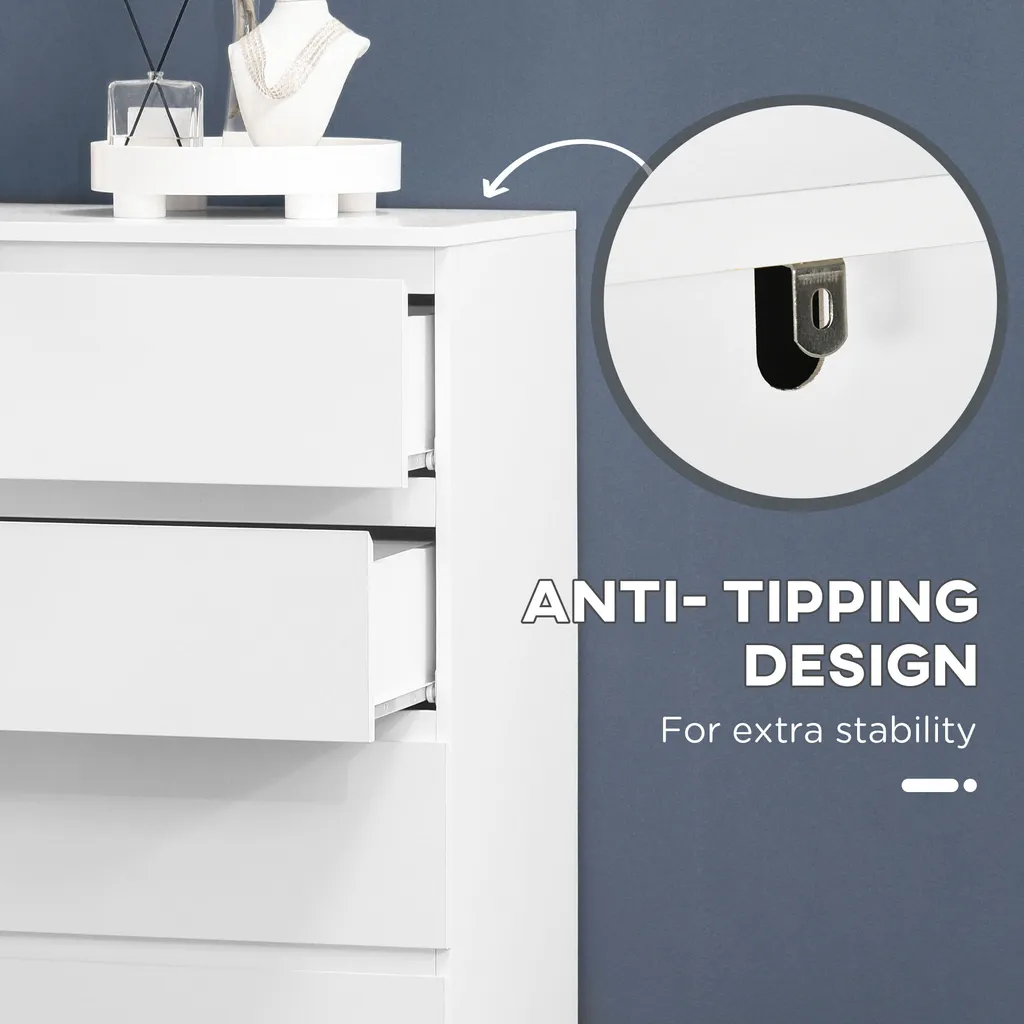 Commode Gain de Place 6 Tiroirs pour Optimiser le Rangement du Couloir