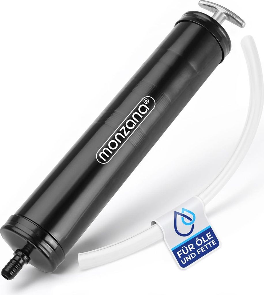 MONZANA Ölabsaugpumpe 500 ml Metall Handpumpe T-Griff Ölpumpe für Ölwechsel Absaugpumpe von Motoröl und Getriebeöl Sauberes Öl Spritze mit...