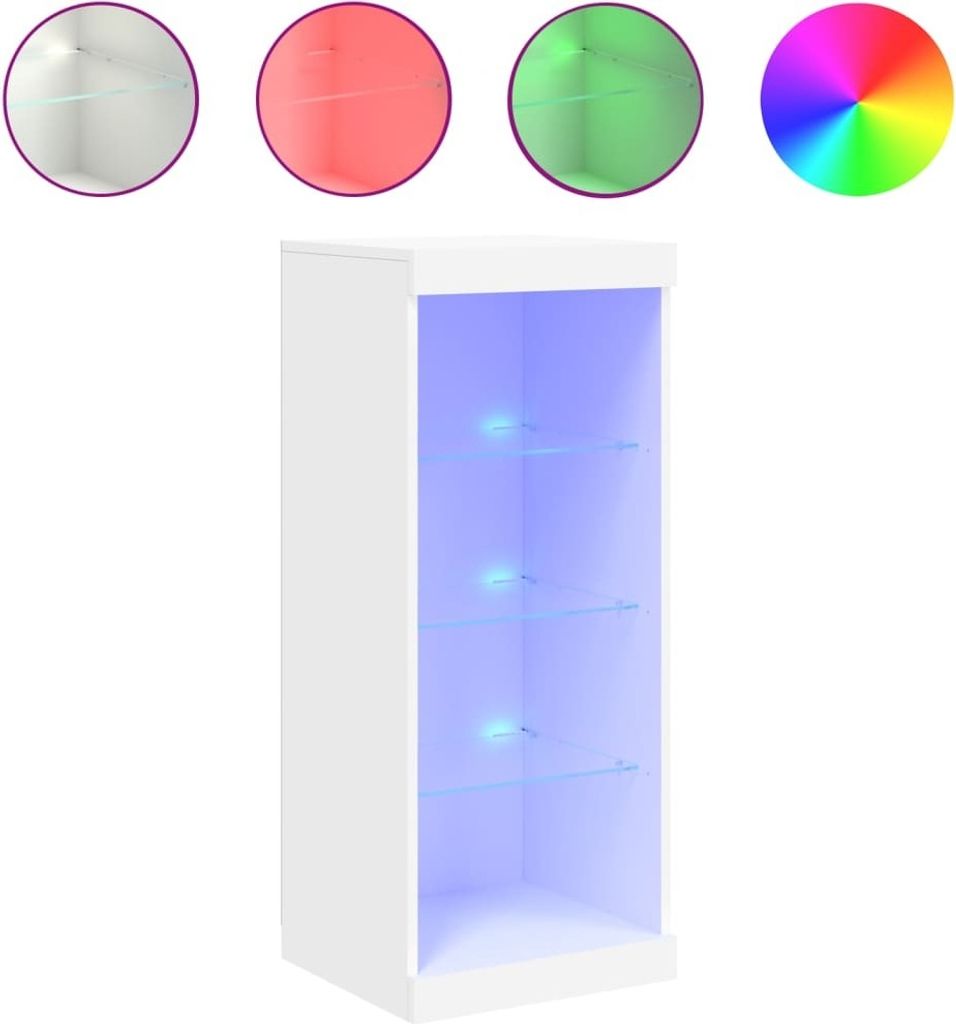 Sideboard mit LED-Beleuchtung Weiß 41x37x100 cm