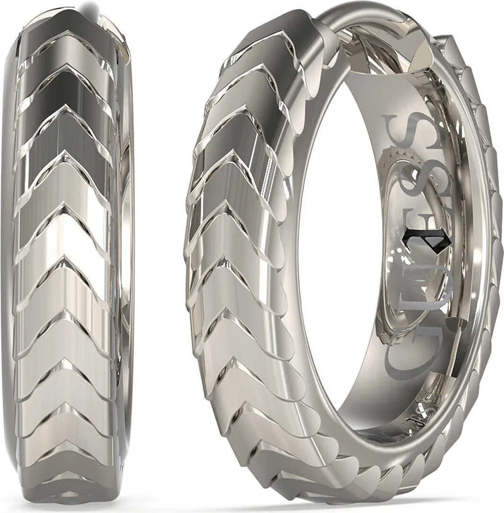 Guess Orecchini Cerchio Uomo Argento - Gioielli Uomo Essenziali