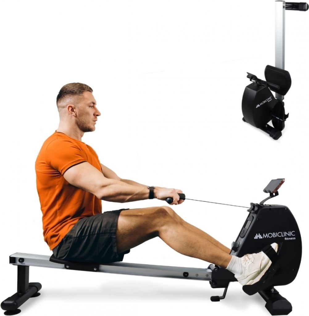 Mobiclinic Fitness, Rudergerät, RowFit, 8 Widerstandsstufen, geräuschlos, Magnetischer Widerstand, LCD-Monitor, Bis zu 120 kg, 6kg Schwungrad Hom...