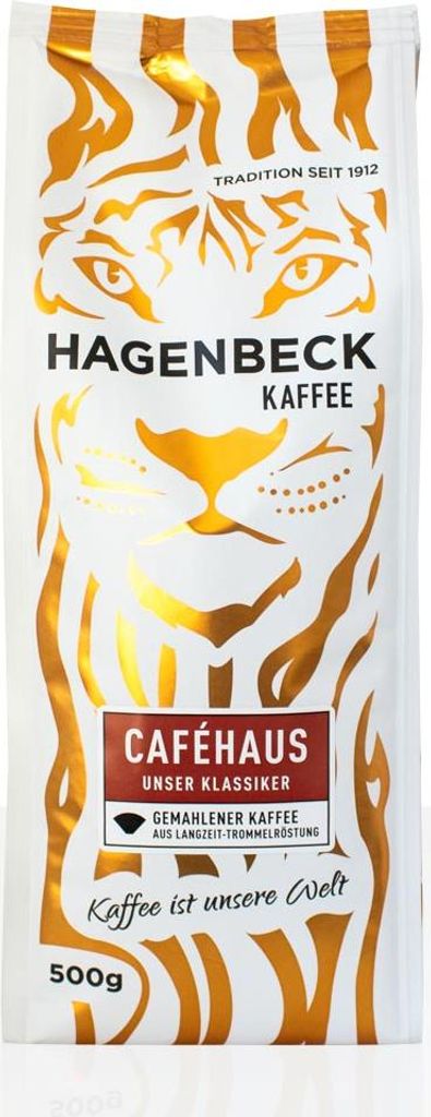 Hagenbeck Cafehaus Unser Klassiker 500g gemahlener Kaffee, Filterkaffee