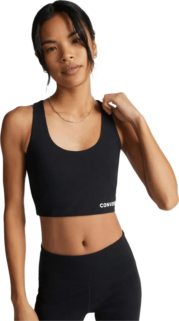 Brassière Converse Noire 10024540-A01 Dos Nageur Extensible Taille S