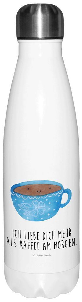 Mr. & Mrs. Panda Trinkflasche Kaffee Tasse - Weiß - Geschenk, Wasserflasche, Lustige Sprüche, trinkflaschen, Thermos, Liebe, Glücklich, Genuss, ...