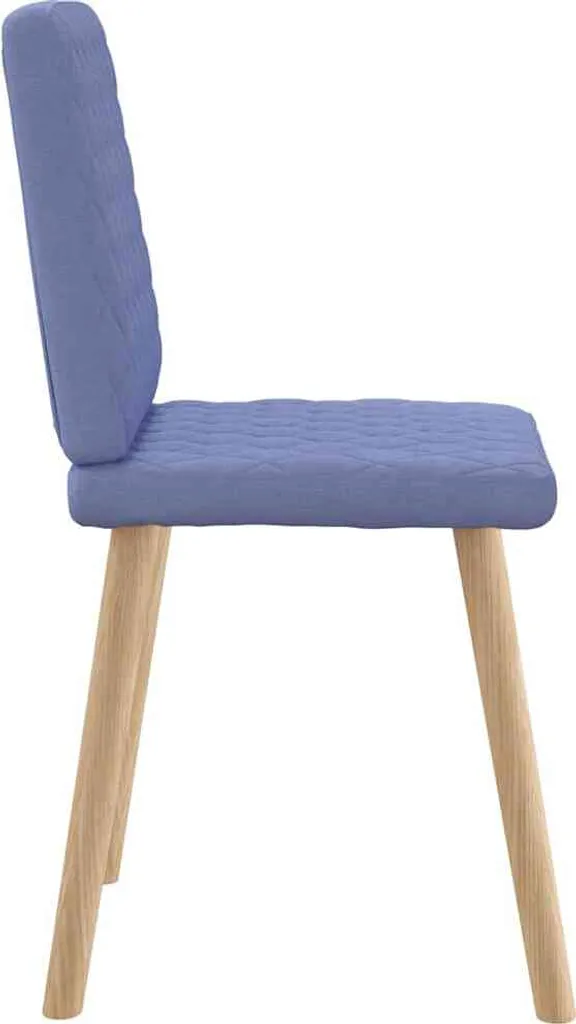 Sedie da pranzo 2 pezzi. Tessuto blu denim - 5