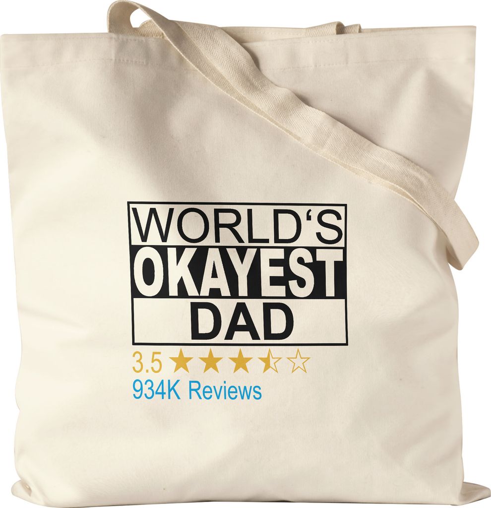 World's Okayest Dad Jutebeutel Stoffbeutel Canvas Papa Produktbild 