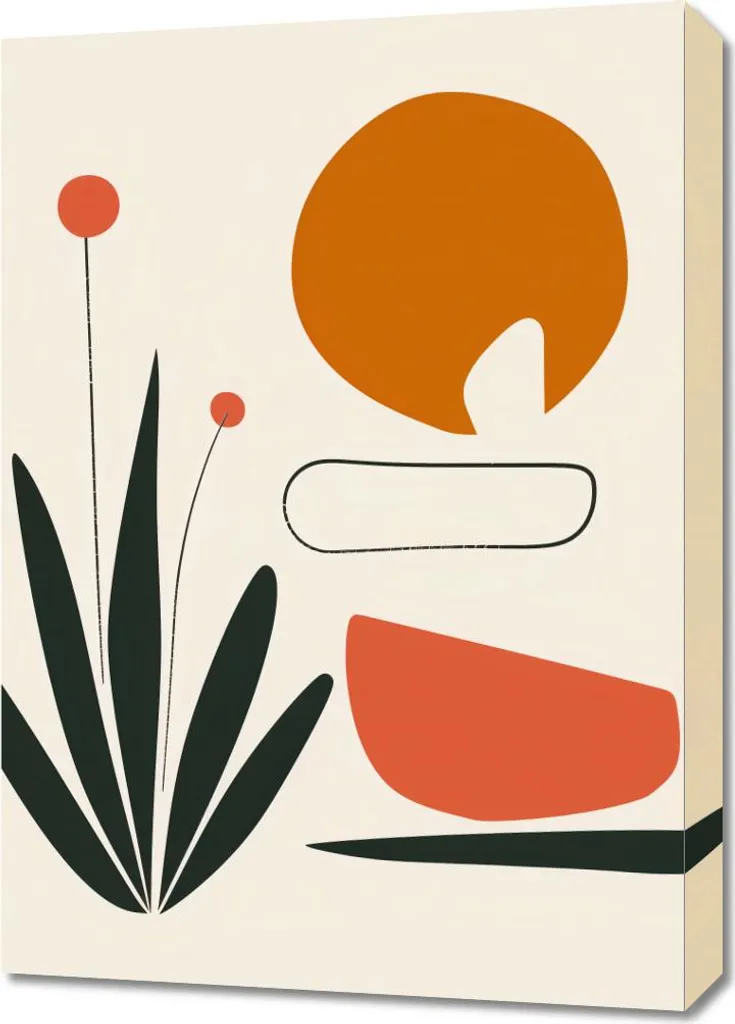 Tableau Zen Abstrait 50x70 cm Idéal pour Salon, Chambre ou Espace Spa