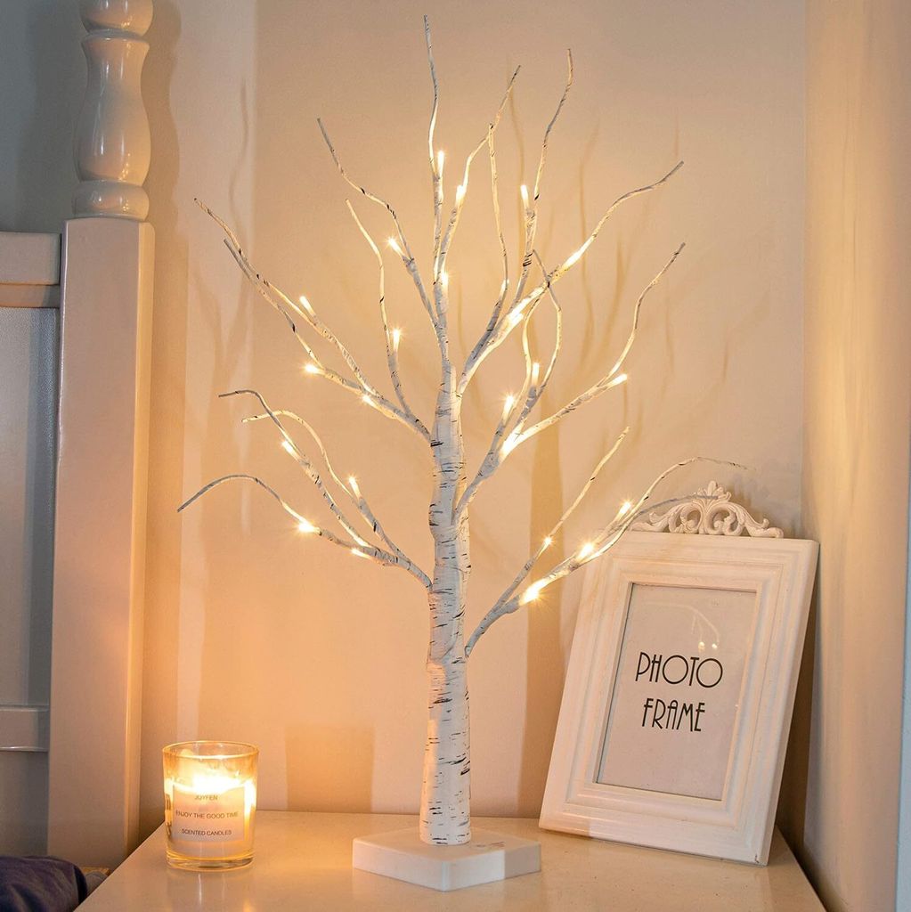 LEDBaumden Innenbereich,Birke,dekorative Zweige,batteriebetrieben,Weihnachtsdekoration für Zuhause,Party,Geburtstag,Hochzeit,Innendekoration warmweiße