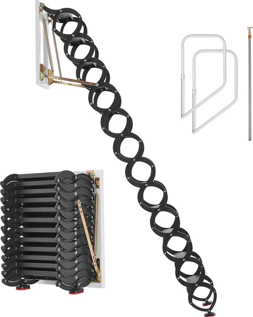 Escalier Escamotable en Ciseaux pour Grenier Hauteur 3m en Acier