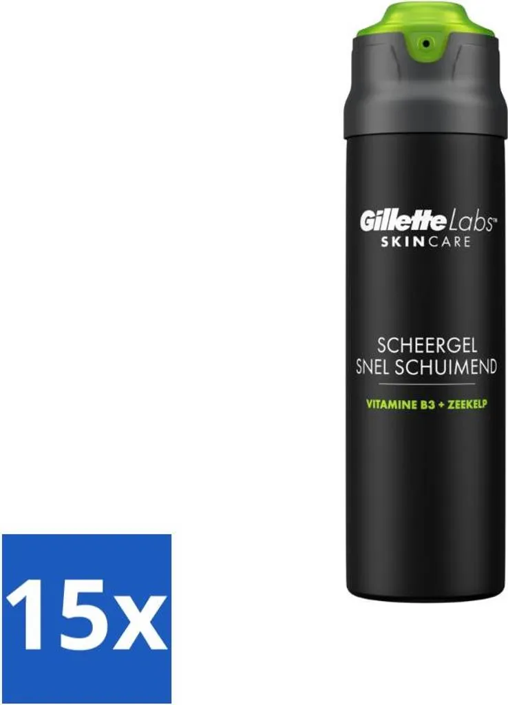 GilletteLabs Gel da Barba 198ml - Stock 15 Pezzi | Risparmio e Qualità