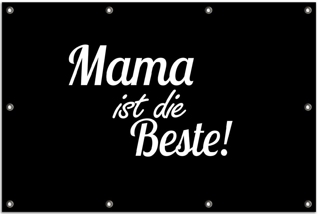 Wallario Outdoor-Poster für Garten oder Balkon, Motiv Mama ist die Beste, in ca. 80 x 120 cm