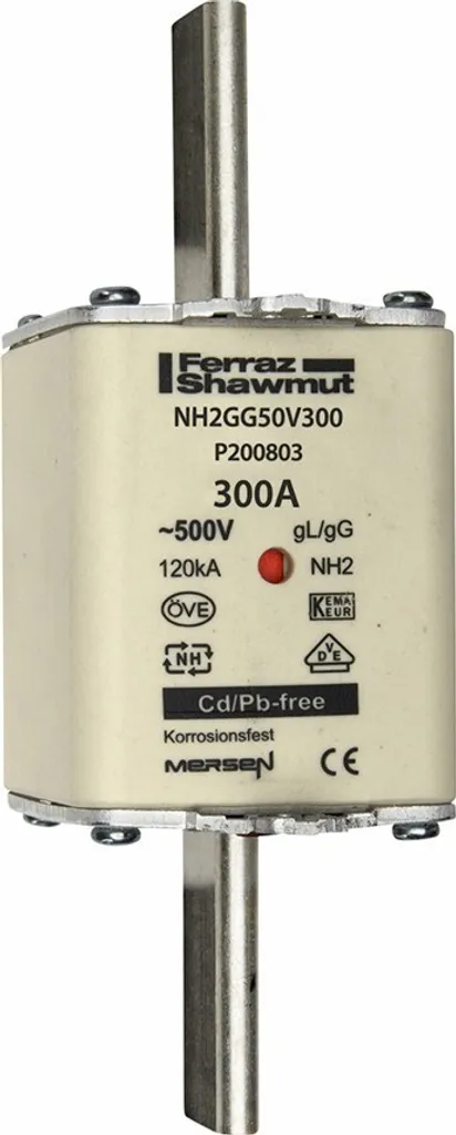 Fusible NH2 300A anti-surcharge pour réseau AC500V - Sécurité NH-ZERO