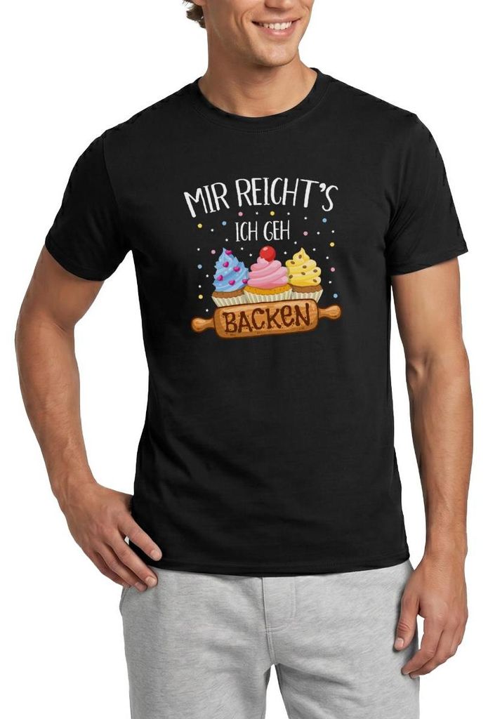 Spreadshirt Bäcker Mir Reichts Ich Geh Backen Lustig Männer T-Shirt, L, Schwarz