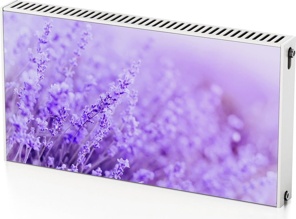 Lavendelwiese – Magnetische Heizkörperabdeckung – 110x60 cm – Magnet Heizkörperabdeckung – 3D Würfel – Heizkörperverkleidung – Magn...
