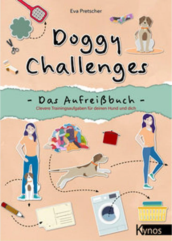 Livre à déchirer Doggy Challenges avec exercices de stimulation cognitive
