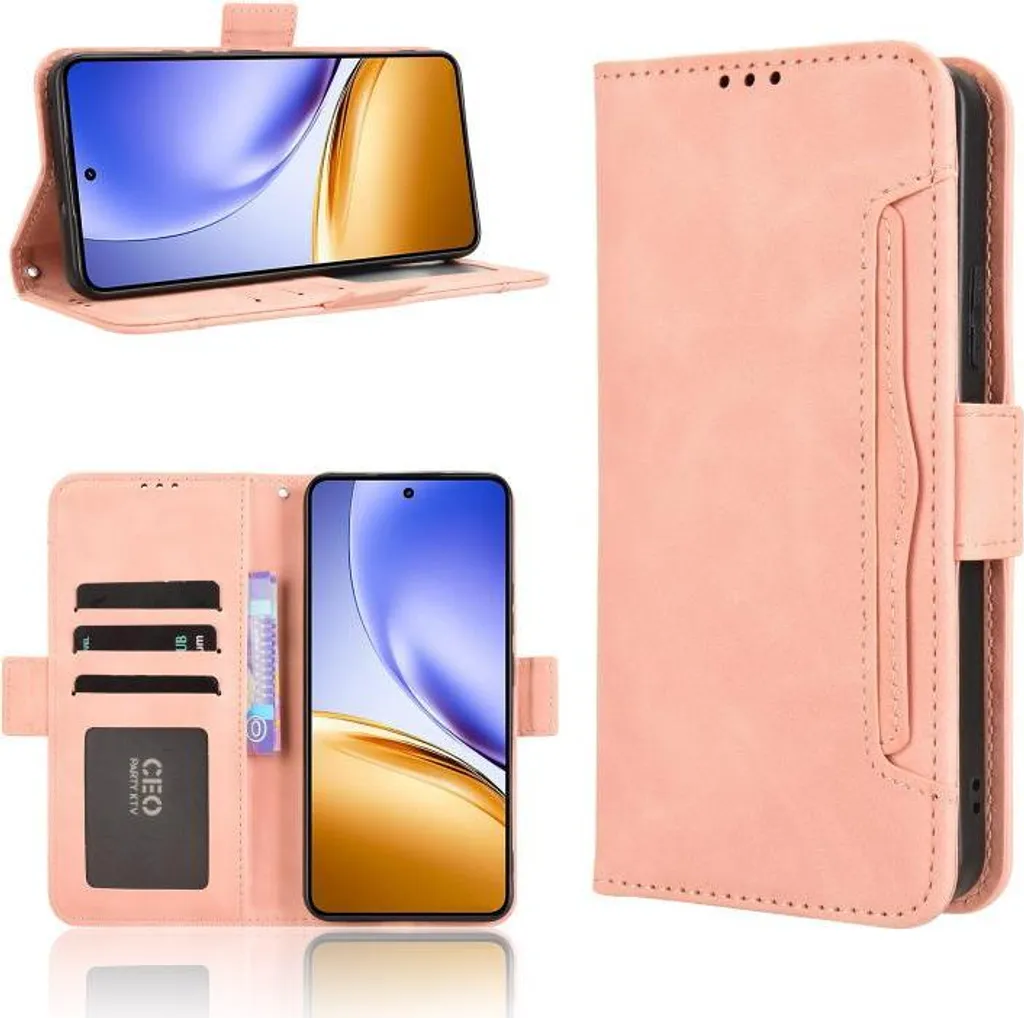 Cover Rosa Realme 14 5G Portafoglio - Sicura e Comoda per Tutti i Giorni