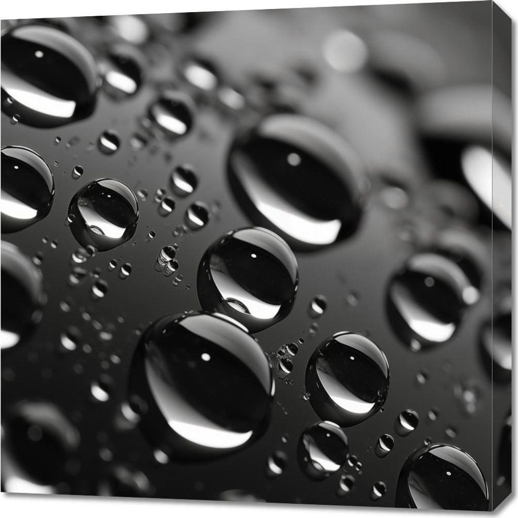 Bild 70x70cm Mikrokosmos der Tropfen
